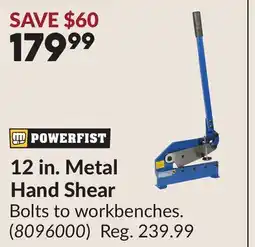 Princess Auto 12 in. Metal Hand Shear offer