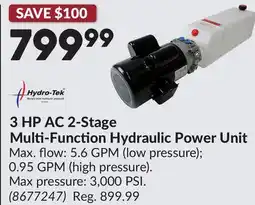 Princess Auto 3 HP AC 2-Stage Multi-Function Hydraulic Power Unit offer