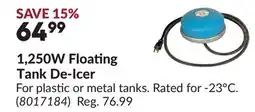 Princess Auto 1,250W Floating Tank De-Icer offer