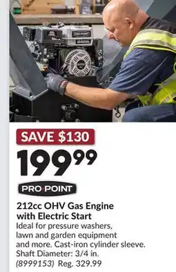 Princess Auto 212cc OHV Gas Engine with Electric Start offer