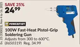 Princess Auto 100W Fast-Heat Pistol-Grip Soldering Gun offer