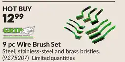 Princess Auto GRIP 9 pc Wire Brush Set offer