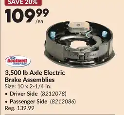 Princess Auto Rockwell 3,500 lb Axle Electric Brake Assemblies Driver Side, Passenger Side offer