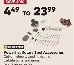Princess Auto Power Fist Rotary Tool Accessories offer