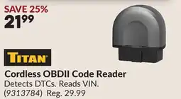 Princess Auto Cordless OBDII Code Reader offer