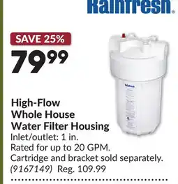 Princess Auto High-Flow Whole House Water Filter Housing offer