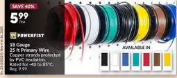 Princess Auto 18 Gauge 25 ftPrimary Wire offer
