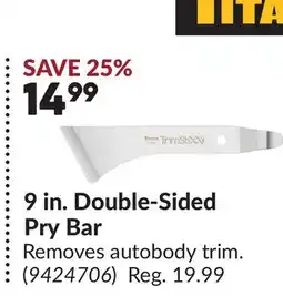 Princess Auto 9 in. Double-Sided Pry Bar offer