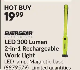 Princess Auto LED 300 Lumen 2-in-1 Rechargeable Work Light offer