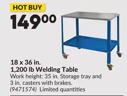 Princess Auto 18 x 36 in. 1,200 lb Welding Table offer