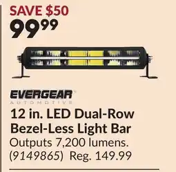 Princess Auto EVERGEAR 12 in. LED Dual-Row Bezel-Less Light Bar offer