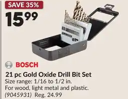 Princess Auto 21 pc Gold Oxide Drill Bit Set offer