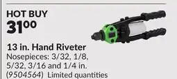 Princess Auto 13 in. Hand Riveter offer