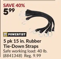 Princess Auto 5 pk 15 in. Rubber Tie-Down Straps offer