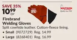 Princess Auto Small Firebrand Welding Gloves offer