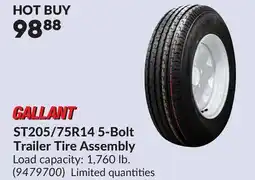 Princess Auto ST205/75R14 5-Bolt Trailer Tire Assembly offer