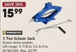 Princess Auto 1 Ton Scissor Jack offer
