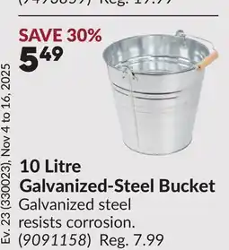 Princess Auto 10 Litre Galvanized-Steel Bucket offer
