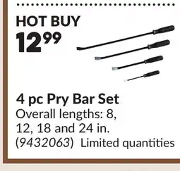 Princess Auto 4 pc Pry Bar Set offer