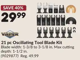 Princess Auto 21 pc Oscillating Tool Blade Kit offer