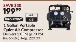 Princess Auto 1 Gallon Portable Quiet Air Compressor offer