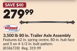 Princess Auto 3,500 lb 80 in. Trailer Axle Assembly offer