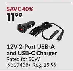 Princess Auto 12V 2-Port USB-A and USB-C Charger offer