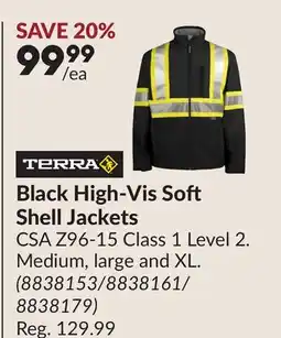 Princess Auto Black High-Vis So Shell Jackets offer
