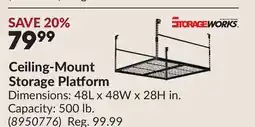 Princess Auto Ceiling-Mount Storage Platform offer