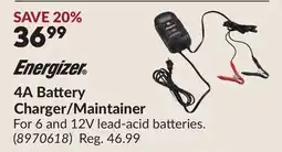 Princess Auto ENERGIZER 4A Battery Charger/Maintainer offer