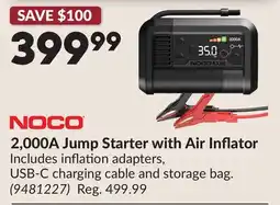 Princess Auto 2,000A Jump Starter with Air Inflator offer