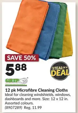 Princess Auto GRIP 12 pk Microfibre Cleaning Cloths offer