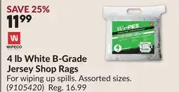Princess Auto 4 lb White B-Grade Jersey Shop Rags offer