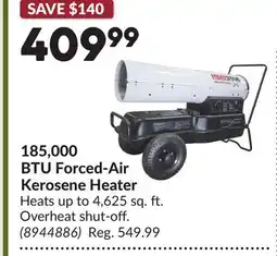 Princess Auto 185,000 BTU Forced-Air Kerosene Heater offer