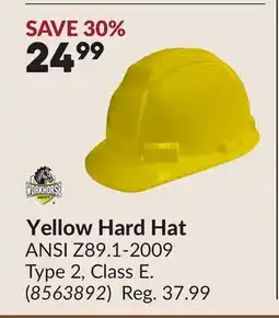 Princess Auto WORKHORSE Yellow Hard Hat offer
