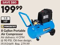 Princess Auto 8 Gallon Portable Air Compressor offer