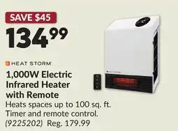 Princess Auto 1,000W Electric Infrared Heater with Remote offer