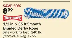 Princess Auto 1/2 in. x 35 ftSmooth Braided Derby Rope offer