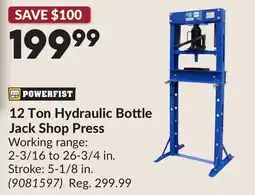 Princess Auto 12 Ton Hydraulic Bottle Jack Shop Press offer