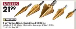 Princess Auto 5 pc Titanium-Nitride-Coated Step Drill Bit Set offer