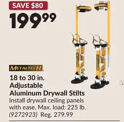 Princess Auto 18 to 30 in. Adjustable Aluminum Drywall Stilts offer