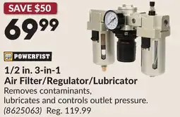 Princess Auto 1/2 in. 3-in-1 Air Filter/Regulator/Lubricator offer