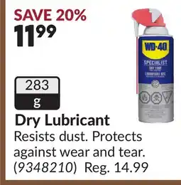 Princess Auto Dry Lubricant offer