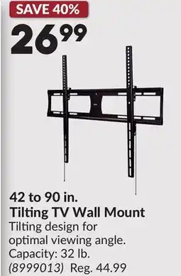 Princess Auto 42 to 90 in. Tilting TV Wall Mount offer
