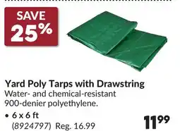 Princess Auto Yard Poly Tarps with Drawstring offer