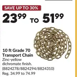 Princess Auto 10 ft Grade 70 Transport Chain offer