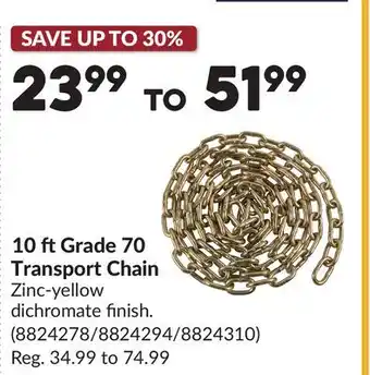 Princess Auto 10 ft Grade 70 Transport Chain offer