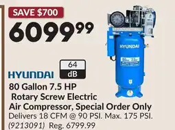Princess Auto 80 Gallon 7.5 HP Rotary Screw Electric Air Compressor, Special Order Only offer