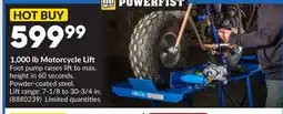 Princess Auto 1,000 lb Motorcycle Lift offer