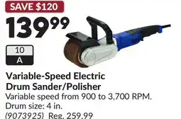 Princess Auto POWERFIST Variable-Speed Electric Drum Sander/Polisher offer